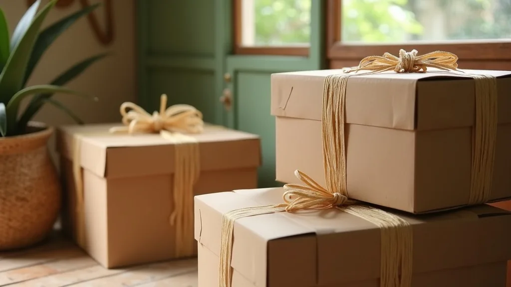 Rattan furniture boxed and labelled for export shipment